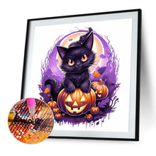 Load image into Gallery viewer, Halloween Cat Cat 40*40CM (canvas) Full Square Drill Diamond Painting
