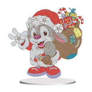 Special Shape Diamond Art Table Decor for Home Office Table Decor (Xmas Bunny#1)