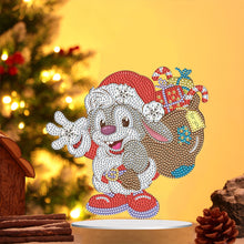 Load image into Gallery viewer, Special Shape Diamond Art Table Decor for Home Office Table Decor (Xmas Bunny#1)
