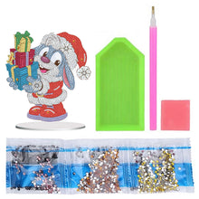 Load image into Gallery viewer, Special Shape Diamond Art Table Decor for Home Office Table Decor (Xmas Bunny#2)
