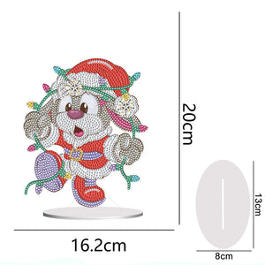 Special Shape Diamond Art Table Decor for Home Office Table Decor (Xmas Bunny#3)