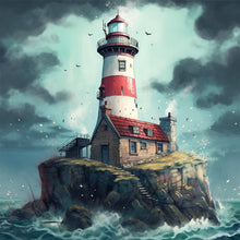 Load image into Gallery viewer, Lighthouse 30*30CM (canvas) Full Round Drill Diamond Painting
