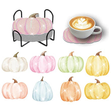 Load image into Gallery viewer, 8PCS Acrylic Special Shape Diamond Painting Coasters Kits for Adults (Pumpkins)
