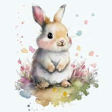 Load image into Gallery viewer, Rabbit And Flower 30*30CM (canvas) Full Round Drill Diamond Painting
