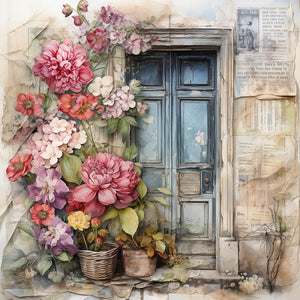 Nostalgic Garden Entrance 30*30CM (canvas) Full Round Drill Diamond Painting