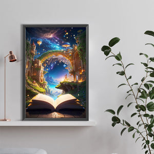 Mountains, Seas And Books 40*60CM (canvas) Full Round Drill Diamond Painting