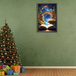 Mountains, Seas And Books 40*60CM (canvas) Full Round Drill Diamond Painting