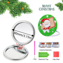 Load image into Gallery viewer, Double Sided Special Shape Diamond Painting Compact Mirror (Santa #3)
