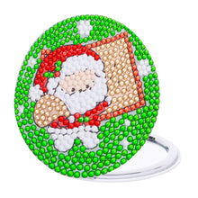 Load image into Gallery viewer, Double Sided Special Shape Diamond Painting Compact Mirror (Santa #3)
