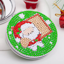 Load image into Gallery viewer, Double Sided Special Shape Diamond Painting Compact Mirror (Santa #3)
