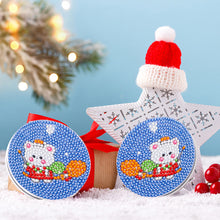 Load image into Gallery viewer, Double Sided Special Shape Diamond Painting Compact Mirror (Christmas Animal #4)
