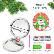 Load image into Gallery viewer, Double Sided Special Shape Diamond Painting Compact Mirror (Christmas Animal #5)
