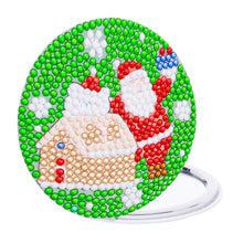 Load image into Gallery viewer, Double Sided Special Shape Diamond Painting Compact Mirror (Santa #6)
