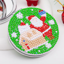 Load image into Gallery viewer, Double Sided Special Shape Diamond Painting Compact Mirror (Santa #6)
