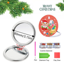 Load image into Gallery viewer, Double Sided Diamond Art Mirror for Adults Kids Beginners (Santa #2)
