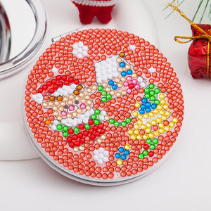 Double Sided Diamond Art Mirror for Adults Kids Beginners (Santa #2)