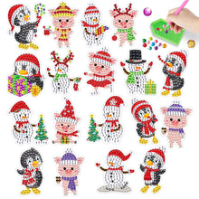 Load image into Gallery viewer, 18PCS Diamond Painting Sticker Cartoon Diamond Sticker (Christmas Creatures 412)
