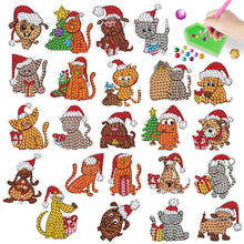 Load image into Gallery viewer, 28PCS Diamond Painting Sticker Cartoon Diamond Sticker (Christmas Critters 415)
