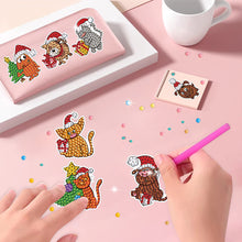 Load image into Gallery viewer, 28PCS Diamond Painting Sticker Cartoon Diamond Sticker (Christmas Critters 415)
