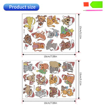 Load image into Gallery viewer, 28PCS Diamond Painting Sticker Cartoon Diamond Sticker (Christmas Critters 415)
