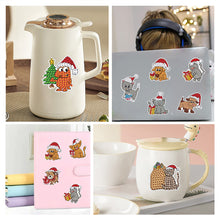 Load image into Gallery viewer, 28PCS Diamond Painting Sticker Cartoon Diamond Sticker (Christmas Critters 415)
