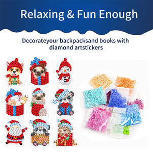 20PCS Diamond Painting Sticker Cartoon Diamond Sticker (Christmas Creatures 422)