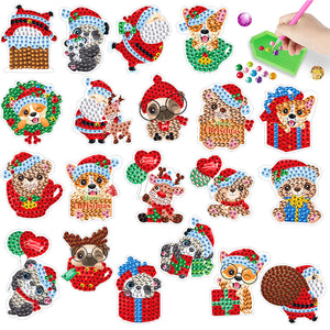 20PCS Diamond Painting Sticker Cartoon Diamond Sticker (Christmas Critters 426)