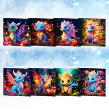 Load image into Gallery viewer, 8PCS Special Shape Diamond Handmade Card Diamond Painting Card (Dragon #1)
