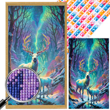 Load image into Gallery viewer, Christmas Aurora Elk 40*70CM (canvas) Full Square Drill Diamond Painting
