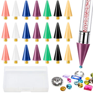 Diamond Art Pens Double Heads with Wax for Nail Art Rhinestones (Pink)