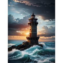 Load image into Gallery viewer, Sea Lighthouse 30*40CM (canvas) Full Round Drill Diamond Painting
