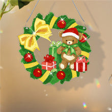 Load image into Gallery viewer, Special Shaped Diamond Painting Wall Decor Wreath (Christmas Bear)
