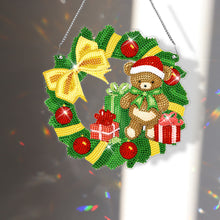 Load image into Gallery viewer, Special Shaped Diamond Painting Wall Decor Wreath (Christmas Bear)
