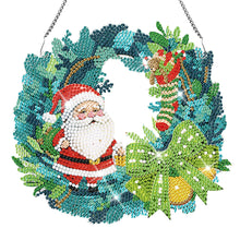 Load image into Gallery viewer, Special Shaped Diamond Painting Wall Decor Wreath (Santa)
