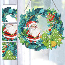 Load image into Gallery viewer, Special Shaped Diamond Painting Wall Decor Wreath (Santa)
