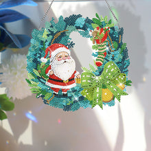 Load image into Gallery viewer, Special Shaped Diamond Painting Wall Decor Wreath (Santa)
