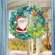 Load image into Gallery viewer, Special Shaped Diamond Painting Wall Decor Wreath (Santa)
