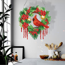 Load image into Gallery viewer, Special Shaped Diamond Painting Wall Decor Wreath (Cardinal)
