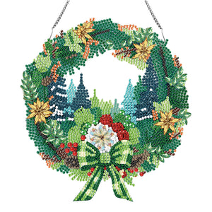 Special Shaped Diamond Painting Wall Decor Wreath (Christmas Bush)