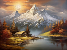 Load image into Gallery viewer, Snow Mountain Woods 40*30CM (canvas) Full Round Drill Diamond Painting
