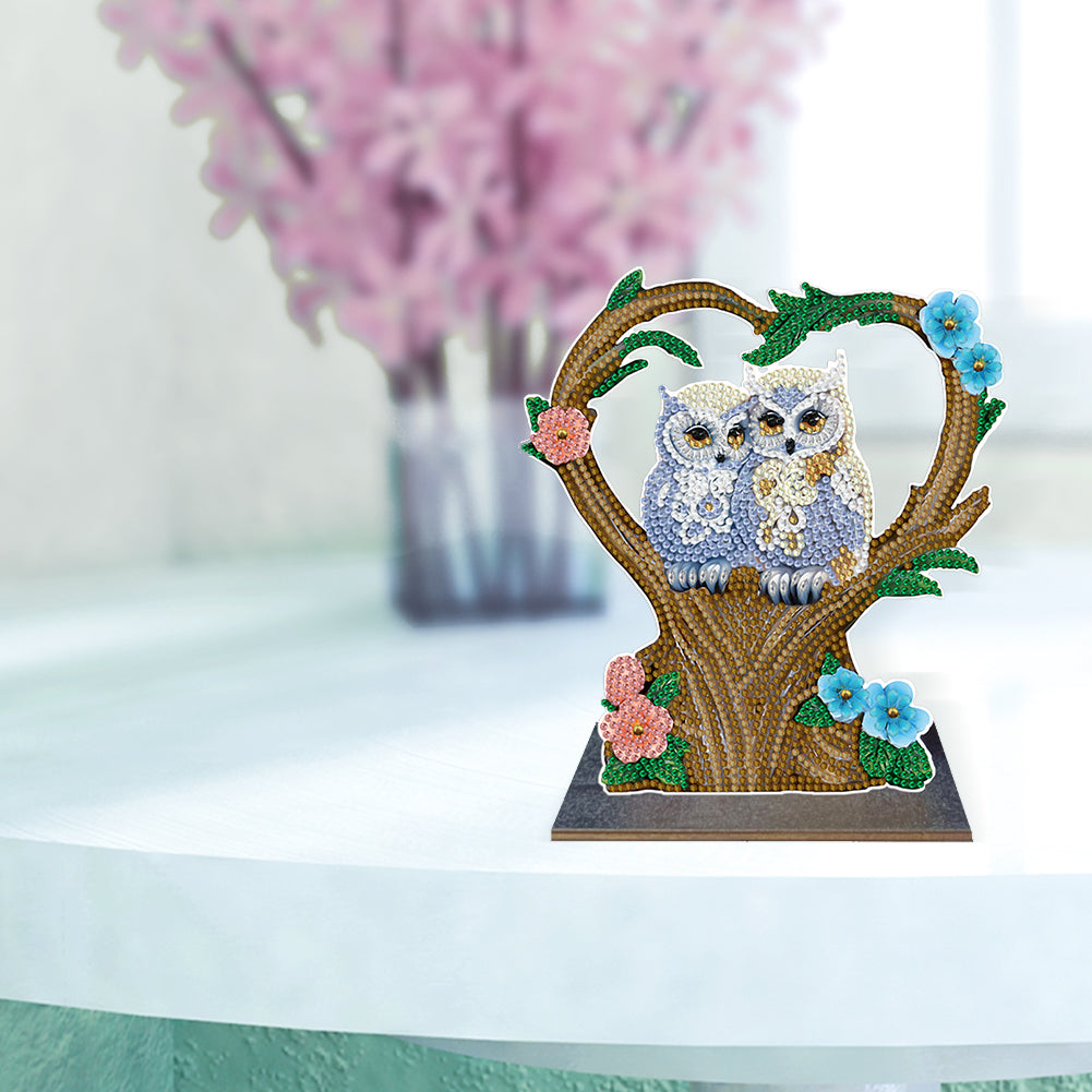 Wooden Desktop Diamond Painting Ornament Diamond Art Table Decor (Wint –  Urbestdeals