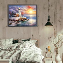 Load image into Gallery viewer, Seaside Lighthouse 40*30CM (canvas) Full Round Drill Diamond Painting
