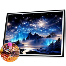 Load image into Gallery viewer, Starry Night Mountains And Rivers 50*40CM (canvas) Full Round Drill Diamond Painting
