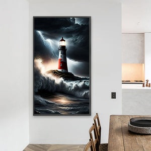 Sea Lighthouse 40*70CM (canvas) Full Round Drill Diamond Painting