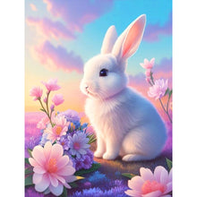 Load image into Gallery viewer, Flower And White Rabbit 30*40CM (canvas) Full Round Drill Diamond Painting
