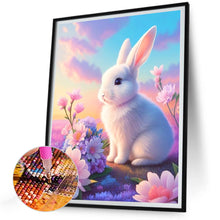 Load image into Gallery viewer, Flower And White Rabbit 30*40CM (canvas) Full Round Drill Diamond Painting
