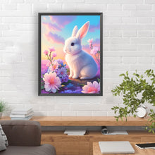 Load image into Gallery viewer, Flower And White Rabbit 30*40CM (canvas) Full Round Drill Diamond Painting
