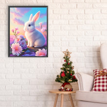 Load image into Gallery viewer, Flower And White Rabbit 30*40CM (canvas) Full Round Drill Diamond Painting
