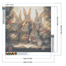 Load image into Gallery viewer, Rabbits Gathered Together 40*40CM (canvas) Full Round Drill Diamond Painting
