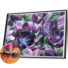 Load image into Gallery viewer, Purple Tulips 50*40CM (canvas) Full Round Drill Diamond Painting
